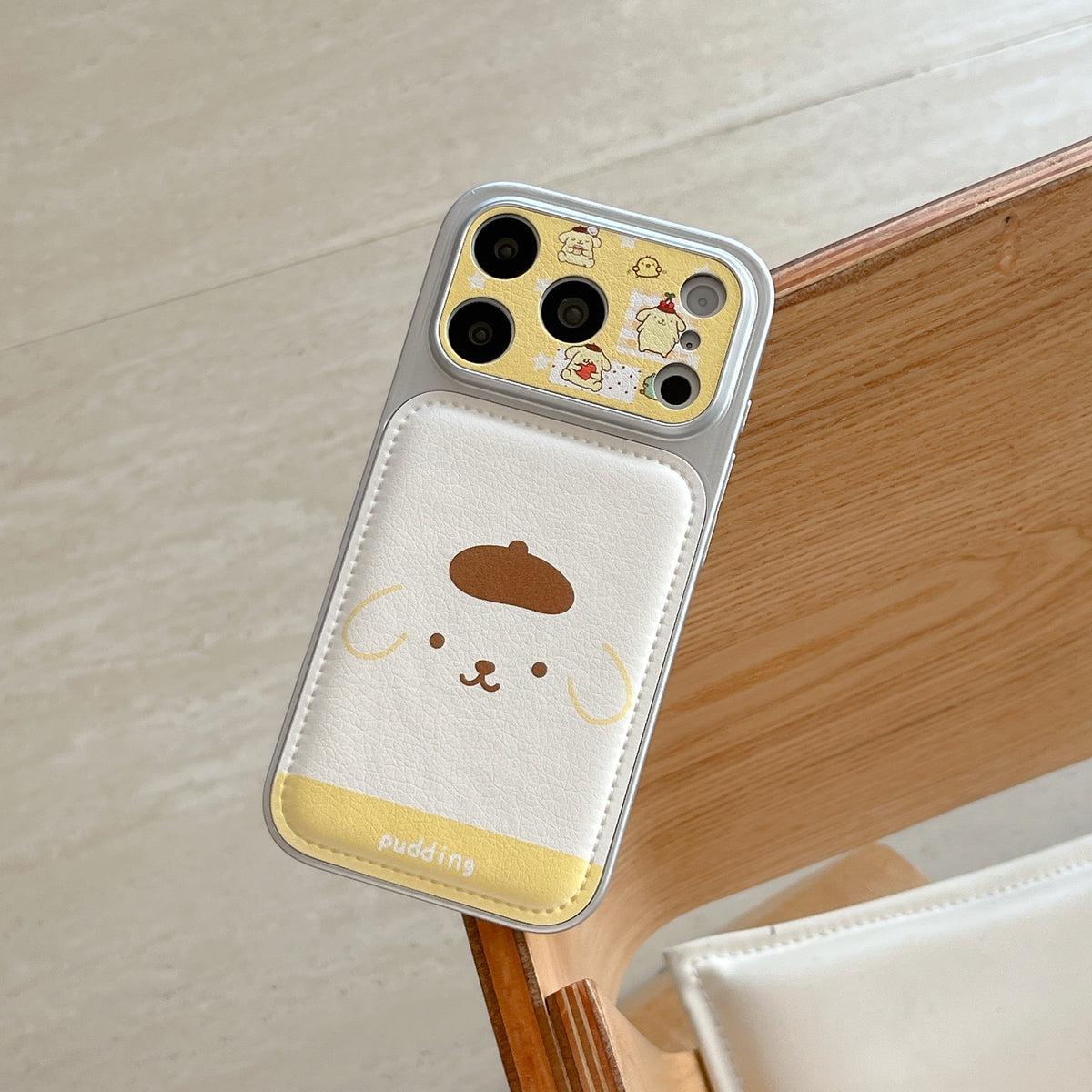Cute Cartoon Chiikawa & Pompompurin Phone Case for iPhone 13-17 Pro Max
