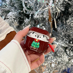 Red splatter ink 3D Christmas tree headphone cover