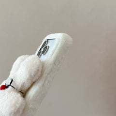 Rabbit fur glasses and rabbit phone case