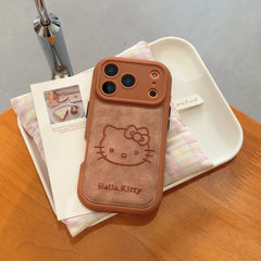 3D Kitty Head Embroidered Phone Case