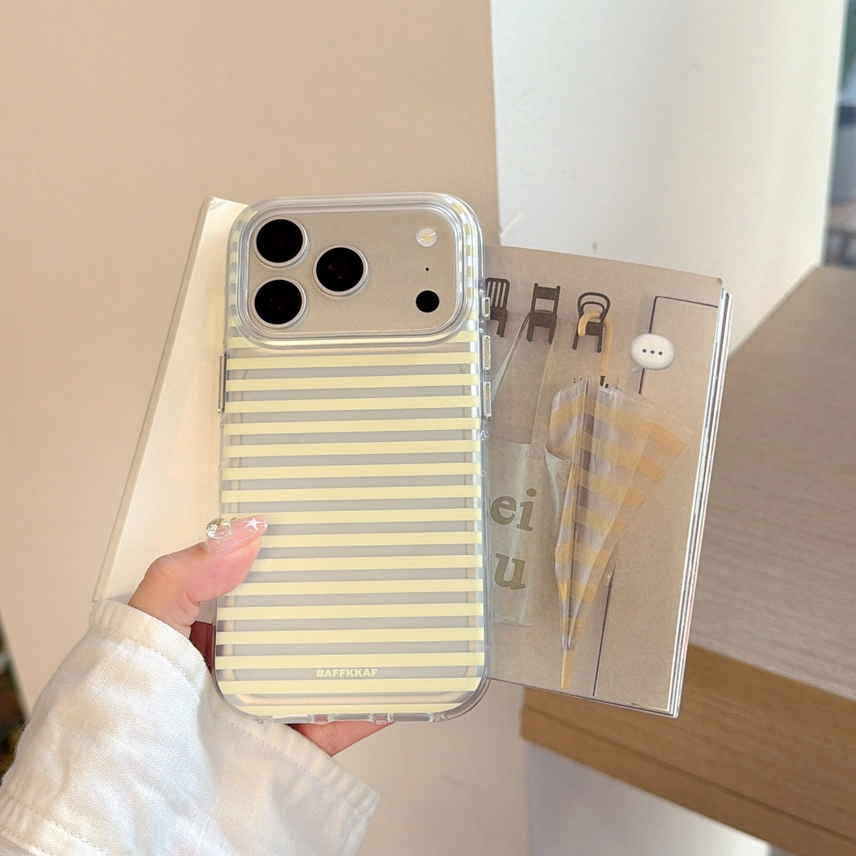 Minimalist 3-Color Striped iPhone Case | Sleek Ins-Style Design