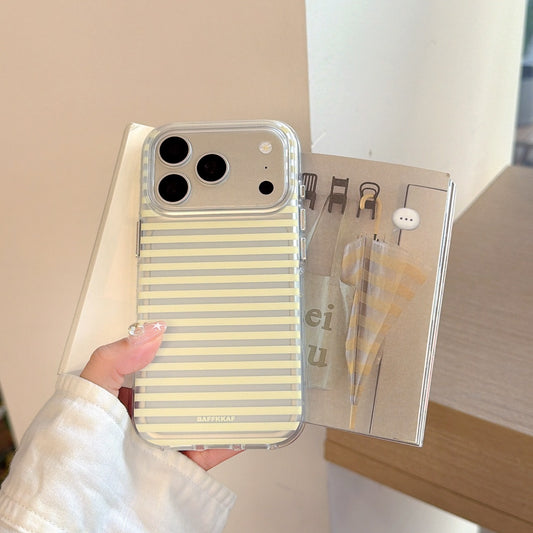 Funda Minimalista de Rayas de 3 Colores para iPhone | Diseño Elegante Estilo Ins