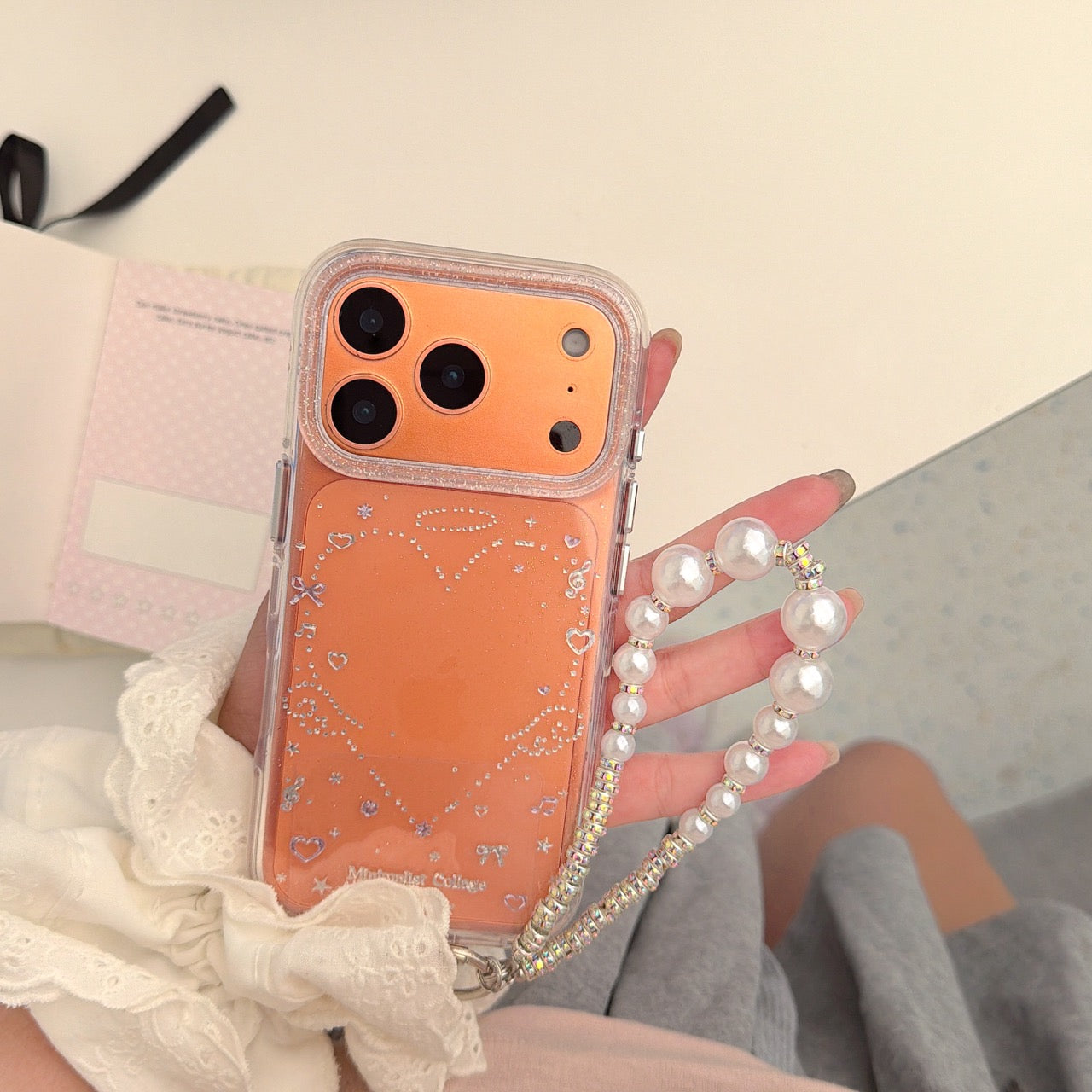 Angelic Heart Wings Card Holder Case | Gilded Edge Luxury Cover