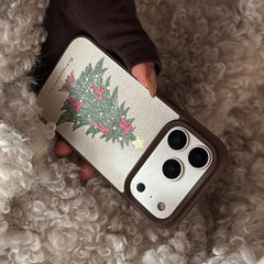 Chocolate Gilded Christmas Light Tree Phone Case