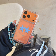 Two dancing blue star rounded phone cases