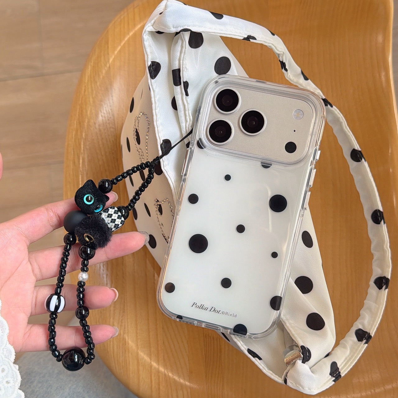 Classic Black & White Polka Dot Case | Timeless Minimalist Aesthetic