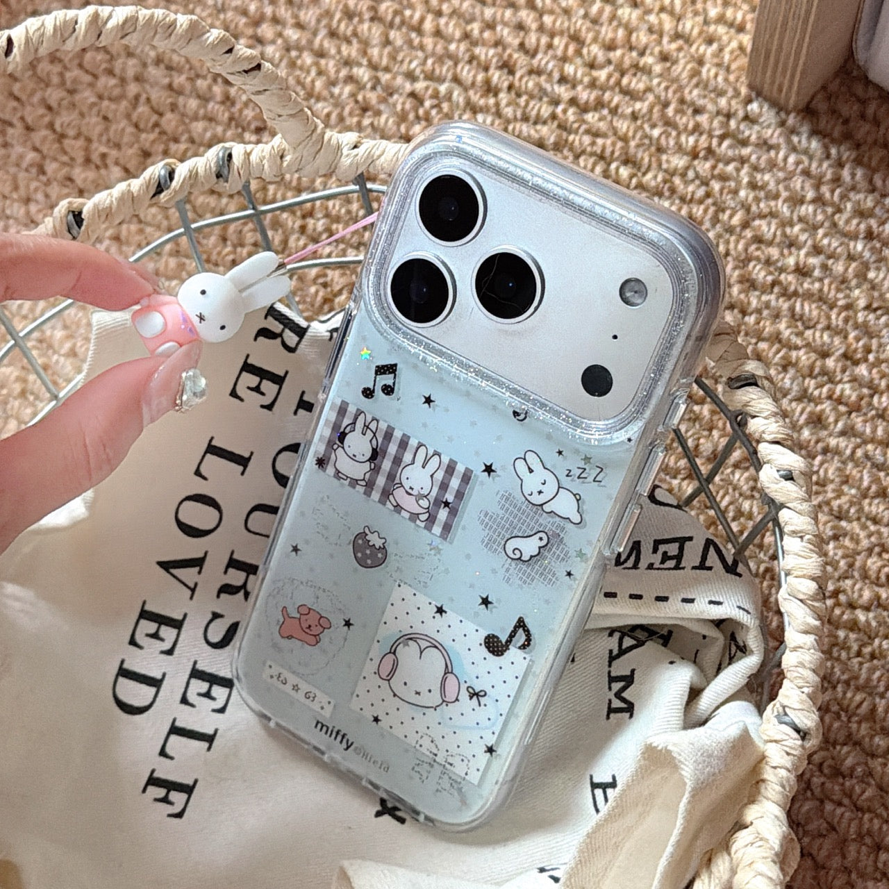 Nostalgic Miffy Collage Series: Protective Y2K Style Case for iPhone 17/16/15/14/13