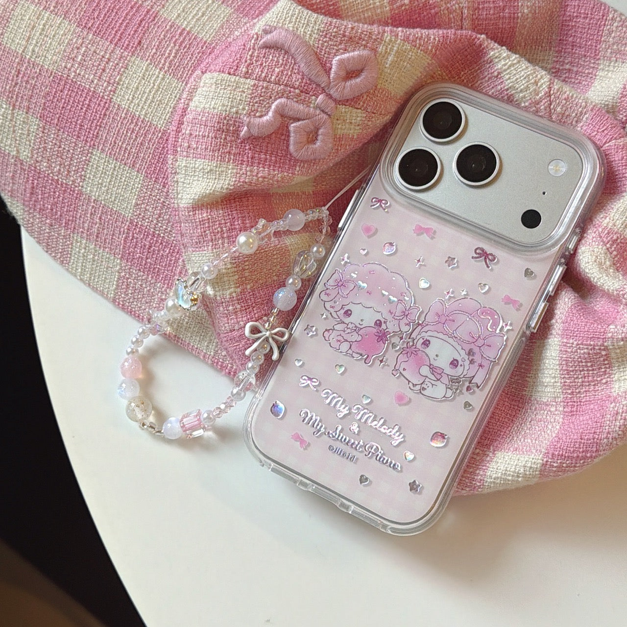 Sweet Strawberry Melody & Piano Case | Gilded Kawaii Aesthetic