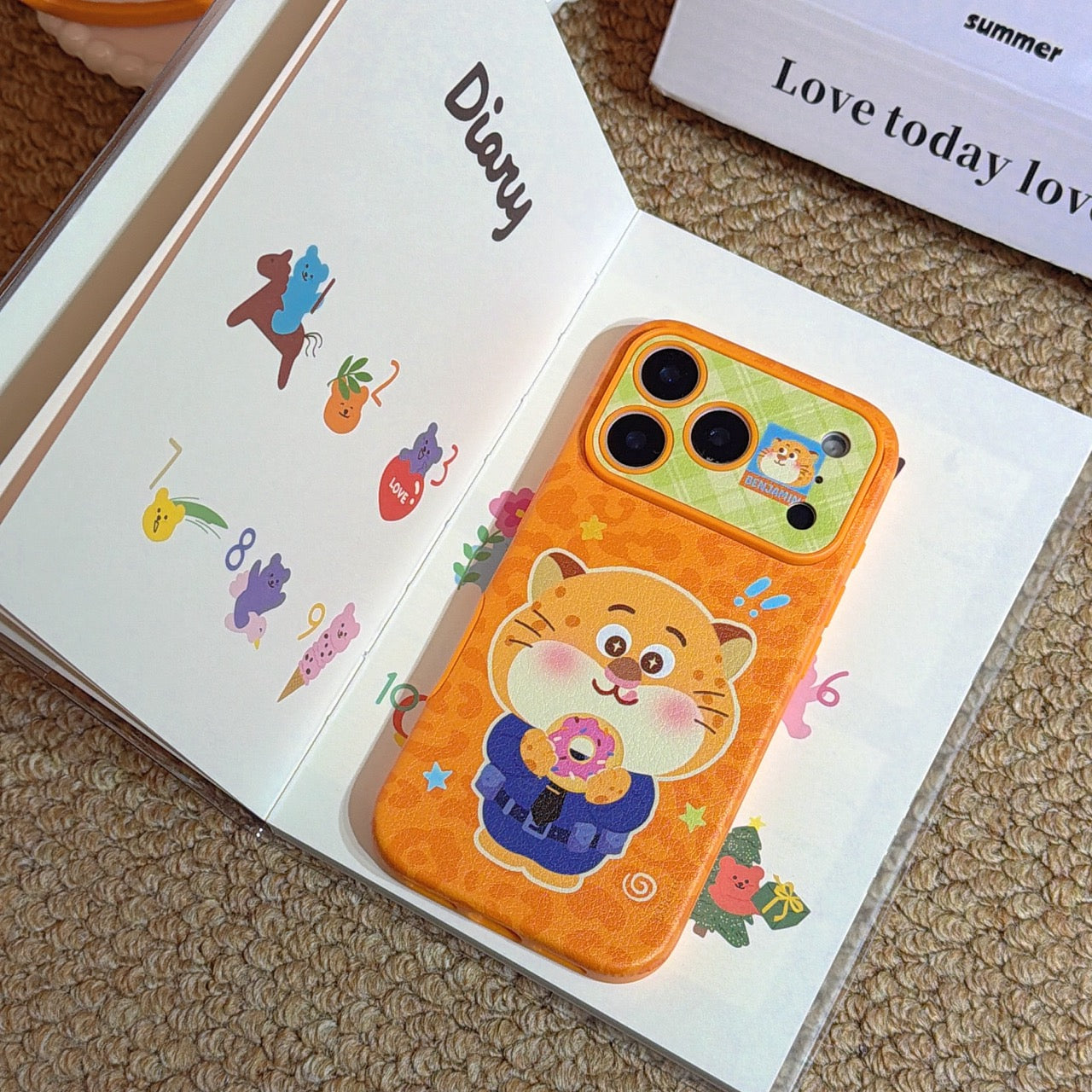 Police officer Leopard eating a donut phone case