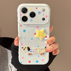 Guava Pink 3D Plush Dachshund Phone Case