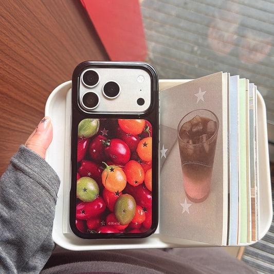 Quirky Star & Tomato Mirror Case | Pop Art Aesthetic Shell