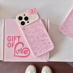 Foundation Music Symbols Apple Hello Kitty Large Window Leather Phone Case