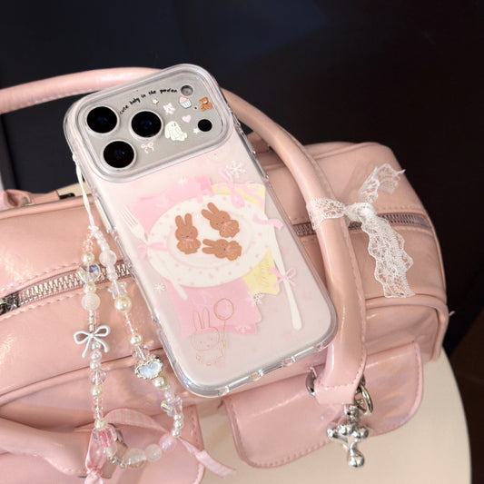 Pink bow Miffy rabbit cookie phone case