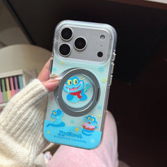 Leopard Officer/Gary Stand Round Edge Airbag Phone Case