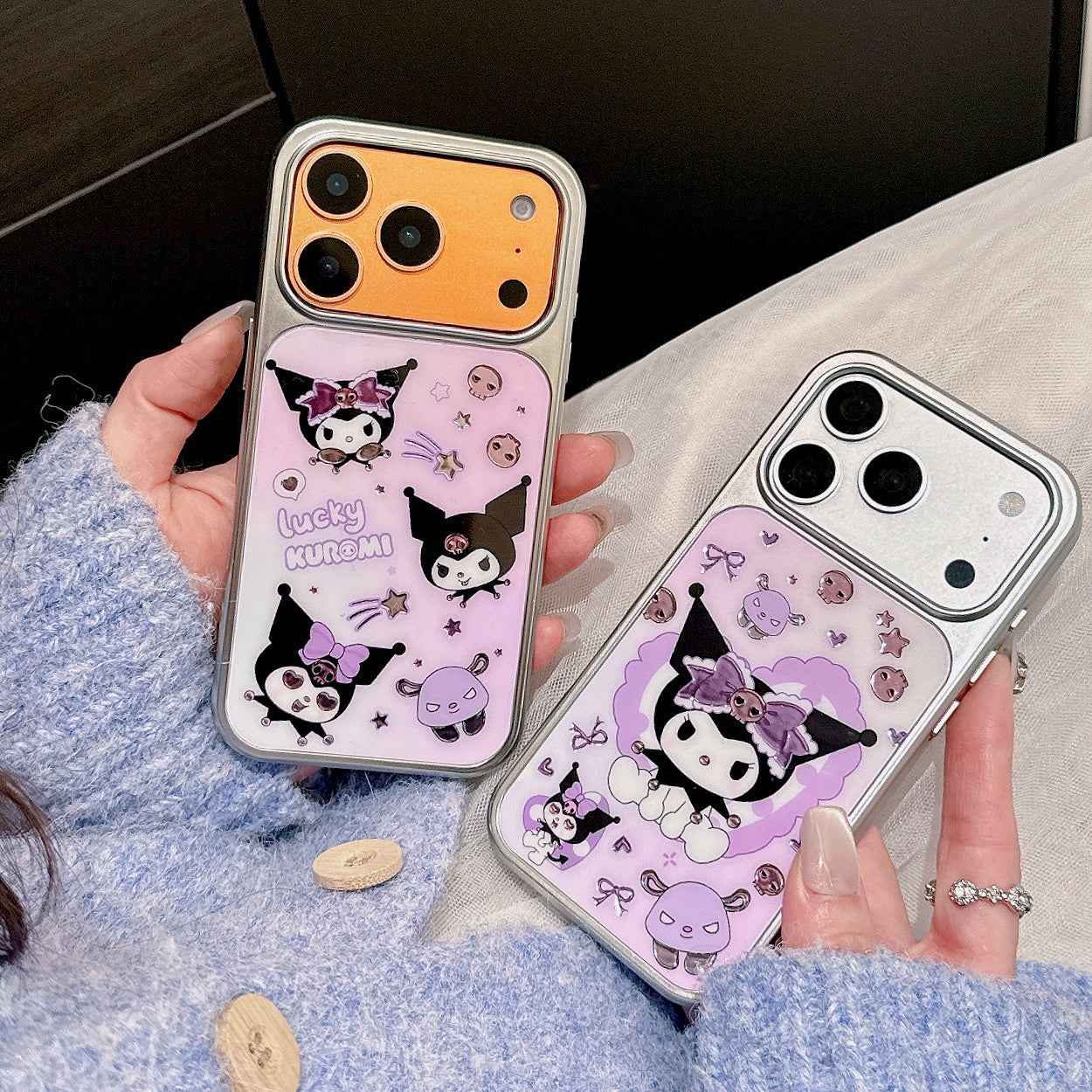 Gold-plated Kuromi phone case