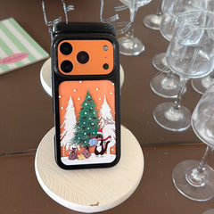 Christmas Black Kitten Round Edge Phone Case