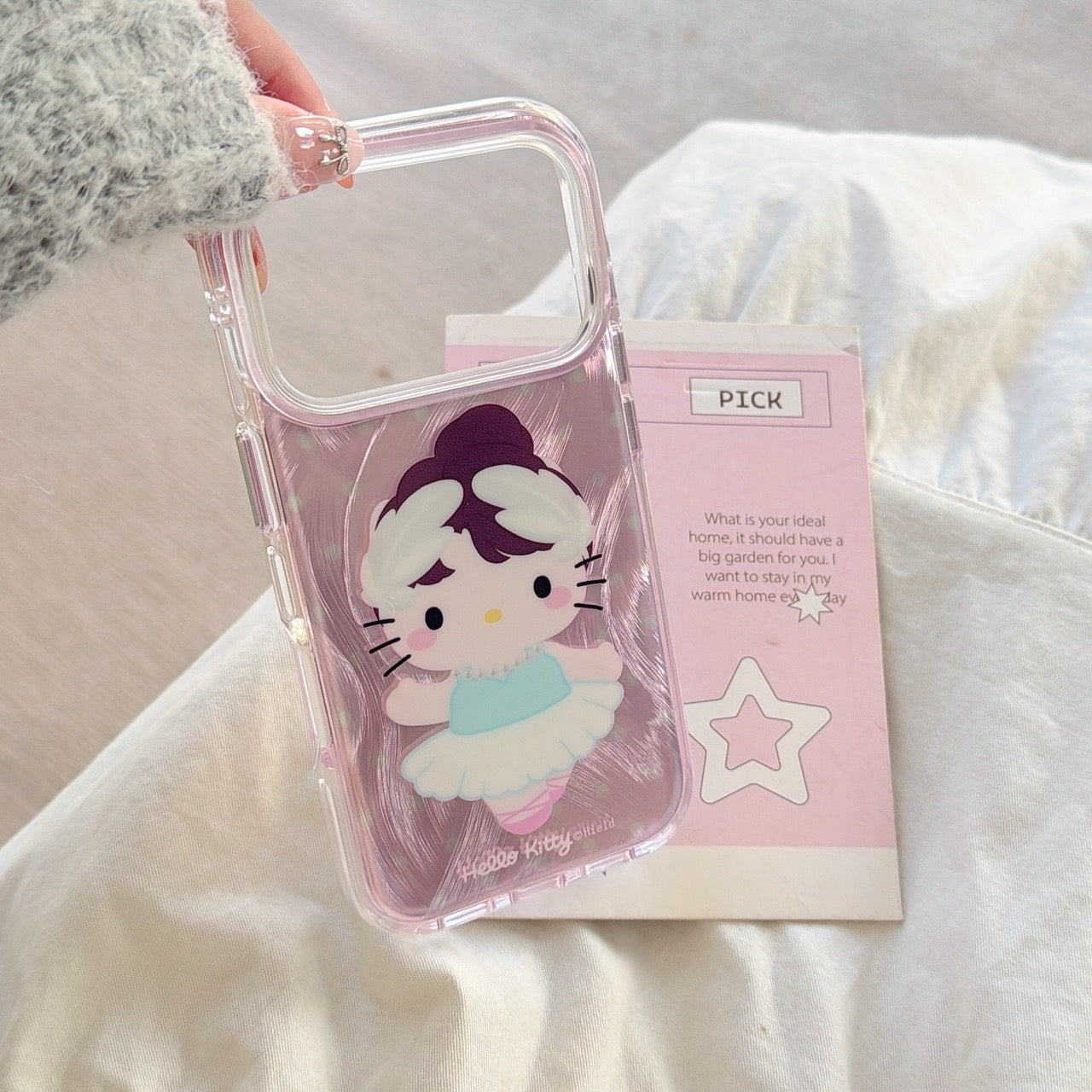 Ballet Kitty Round Edge Airbag Double-Sided Phone Case