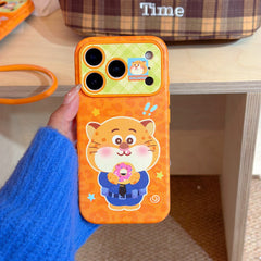 Police officer Leopard eating a donut phone case