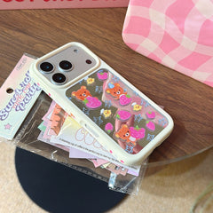 Doodle Star & Strawberry Rilakkuma Case: Protective Kawaii Series for iPhone 13-17 Series