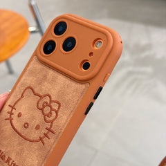 3D Kitty Head Embroidered Phone Case