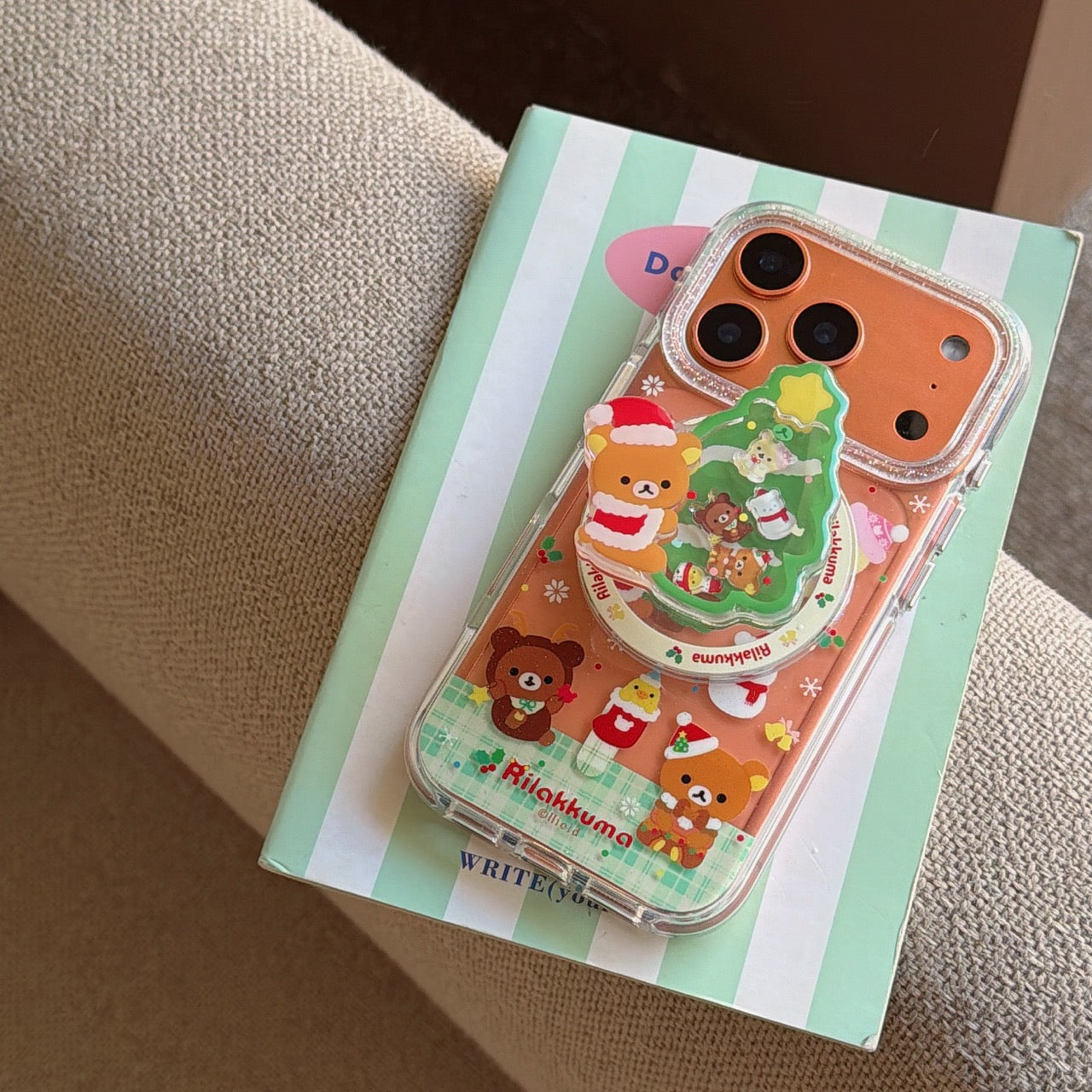 Rilakkuma Christmas Magnetic Round Edge Airbag Phone Case