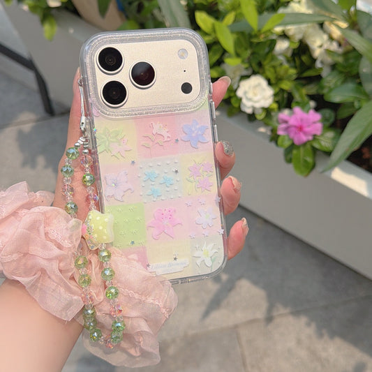 Pastel Gingham & Lily Floral Case | Cottagecore Aesthetic Design