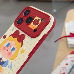 Red Apple Snow White Crying Baby Large Window Phone Case