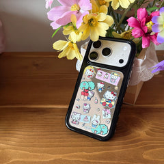 Vacation Kitty Aesthetic Mirror Case | Y2K Space Shell Edition