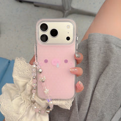 Funda peculiar y divertida de cerdito rosa para iPhone | Carcasa con personaje 3D tierno
