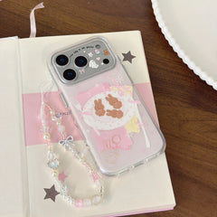 Pink bow Miffy rabbit cookie phone case