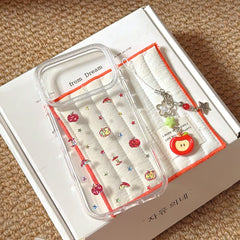 Colorful star pattern multiple Apple logo round-edge iPhone case