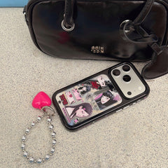 Pink Gothic Tomie Horror Aesthetic Case | Y2K Mirror Space Shell