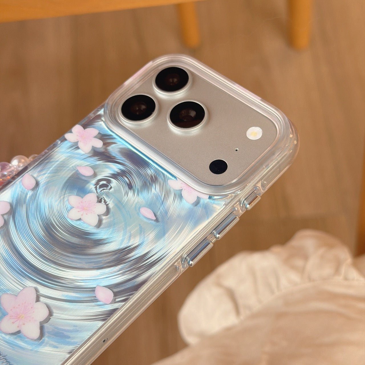 Artistic "Falling Flowers" iPhone Case | Zen & Minimalist Aesthetic
