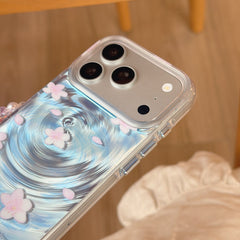 Artistic "Falling Flowers" iPhone Case | Zen & Minimalist Aesthetic