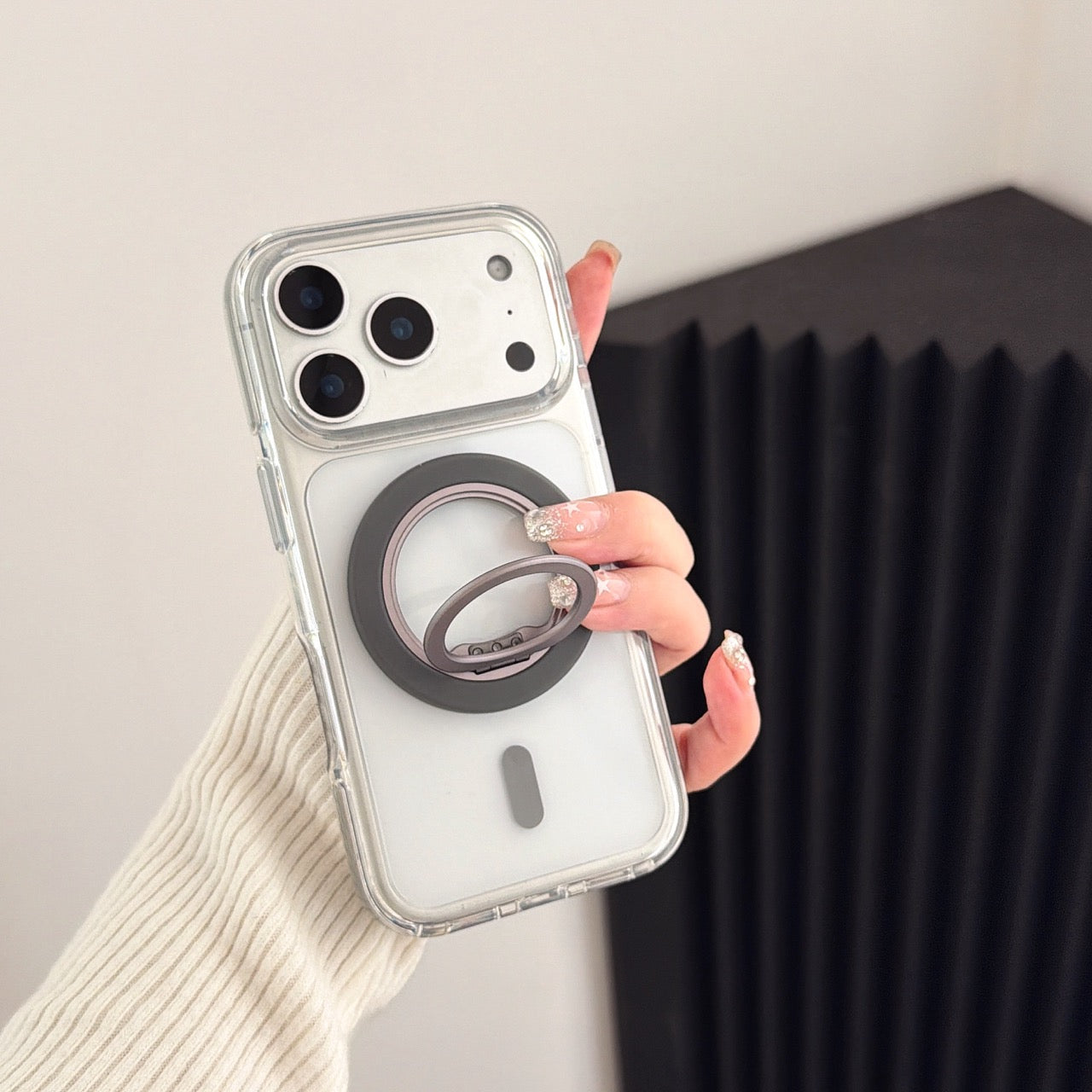 5-color magnetic + small circle 360 magnetic stand phone case