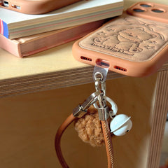 Brown striped bow West Highlands shockproof phone case