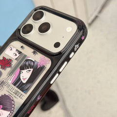 Pink Gothic Tomie Horror Aesthetic Case | Y2K Mirror Space Shell