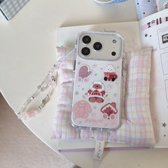 Pinkish-brown winter jellycat gold-plated rounded edge phone case