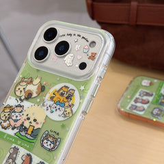 Green Chiikawa Pony Rounded Edge Airbag Apple Phone Case