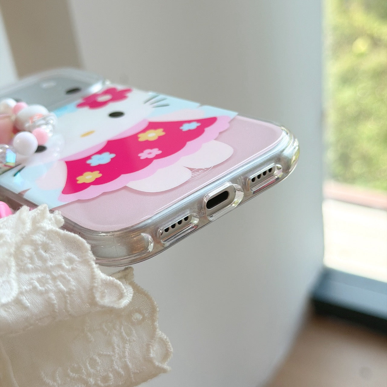 Aesthetic Flower Fairy Kitty iPhone Case | Romantic Garden Style
