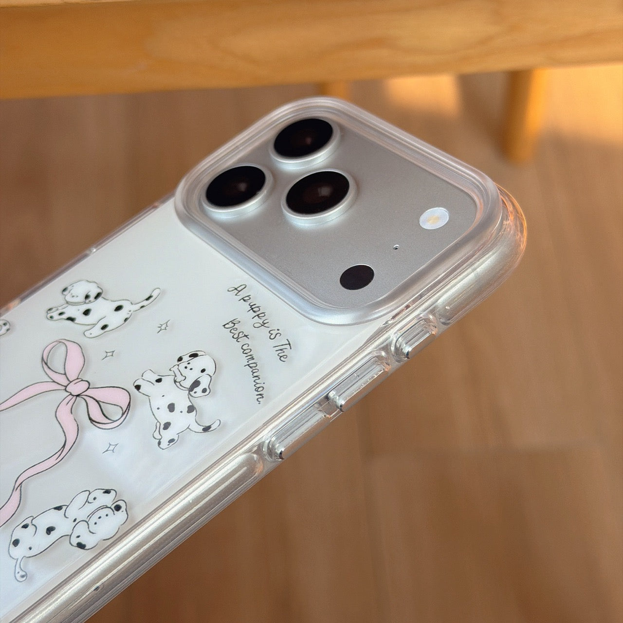 Playful Running Puppy & Bows iPhone Case | Y2K Girly Aesthetic
