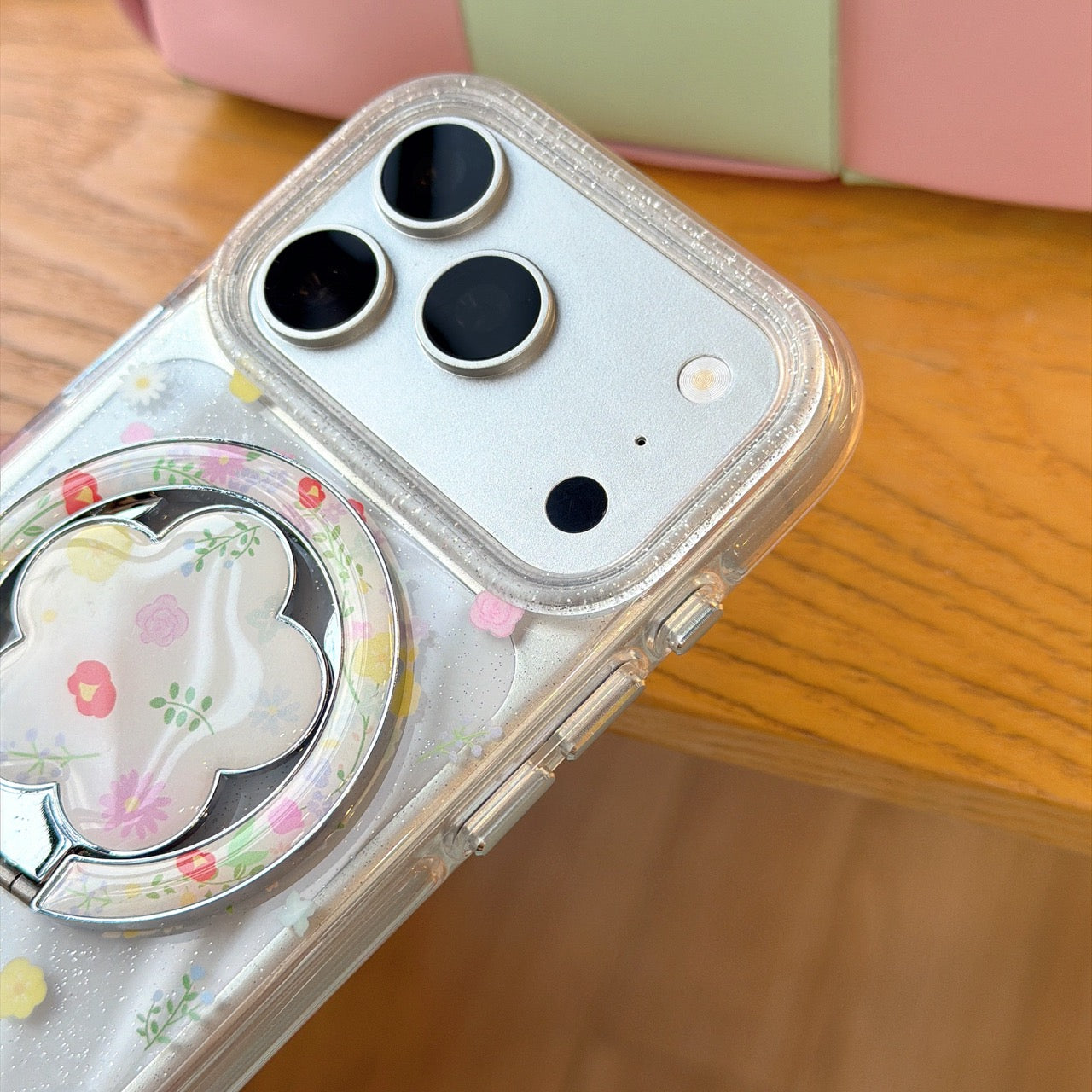 Magnetic Spring Floral Wreath iPhone Case | Romantic Botanical Cover