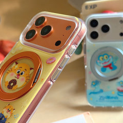 Leopard Officer/Gary Stand Round Edge Airbag Phone Case