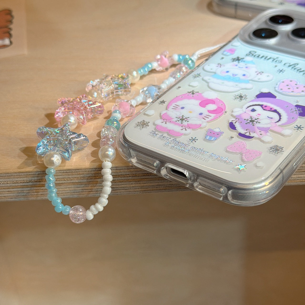 Winter Silver Snowflake Sanrio Gold-Plated Phone Case