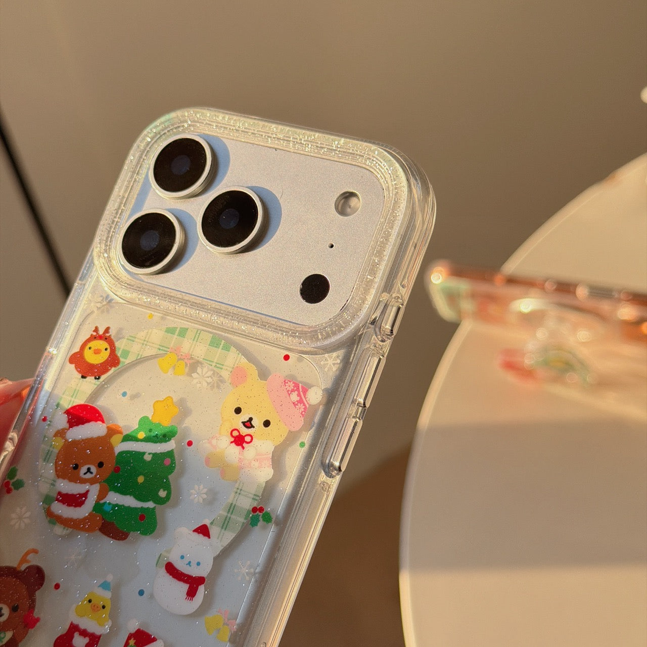 Rilakkuma Christmas Magnetic Round Edge Airbag Phone Case