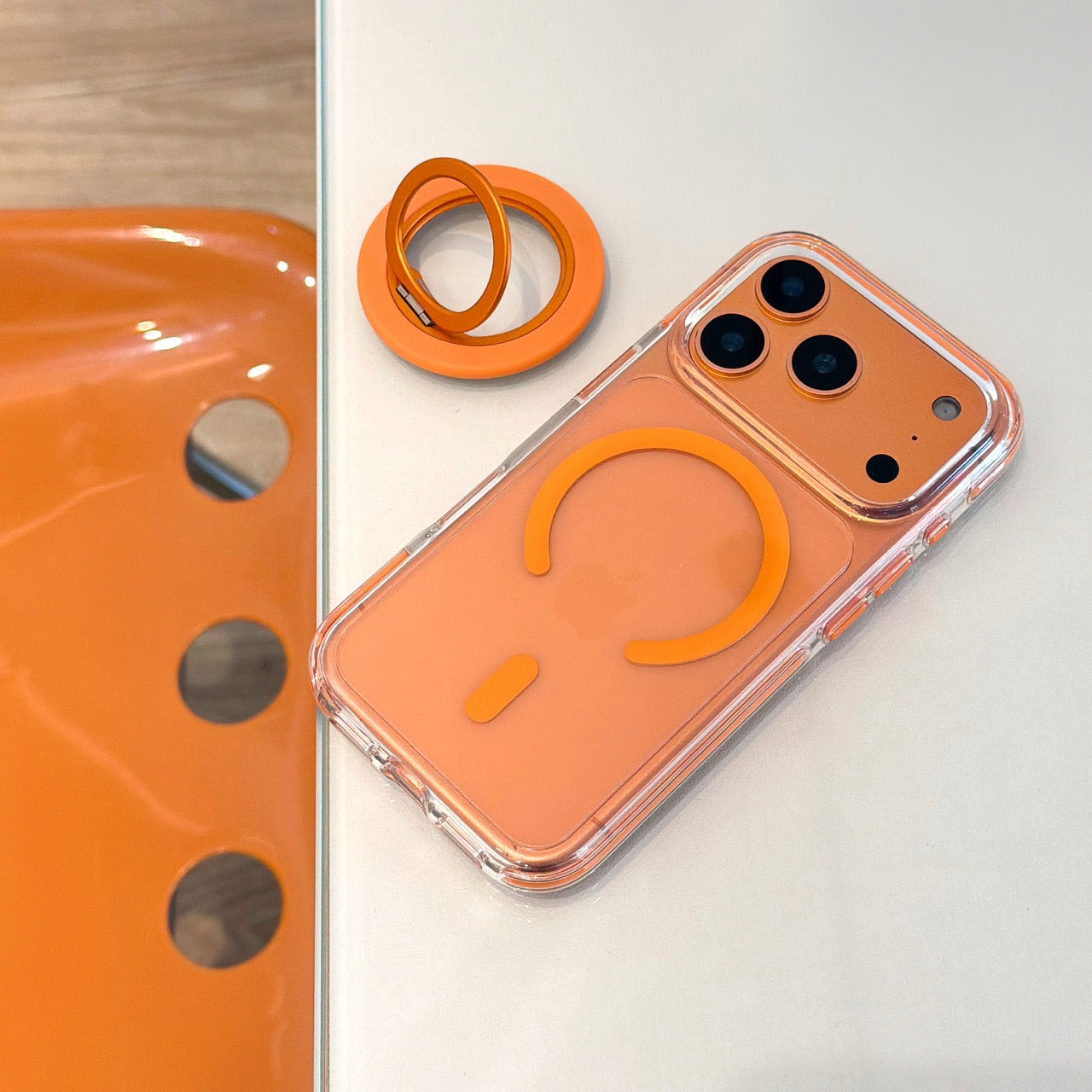 5-color magnetic + small circle 360 magnetic stand phone case