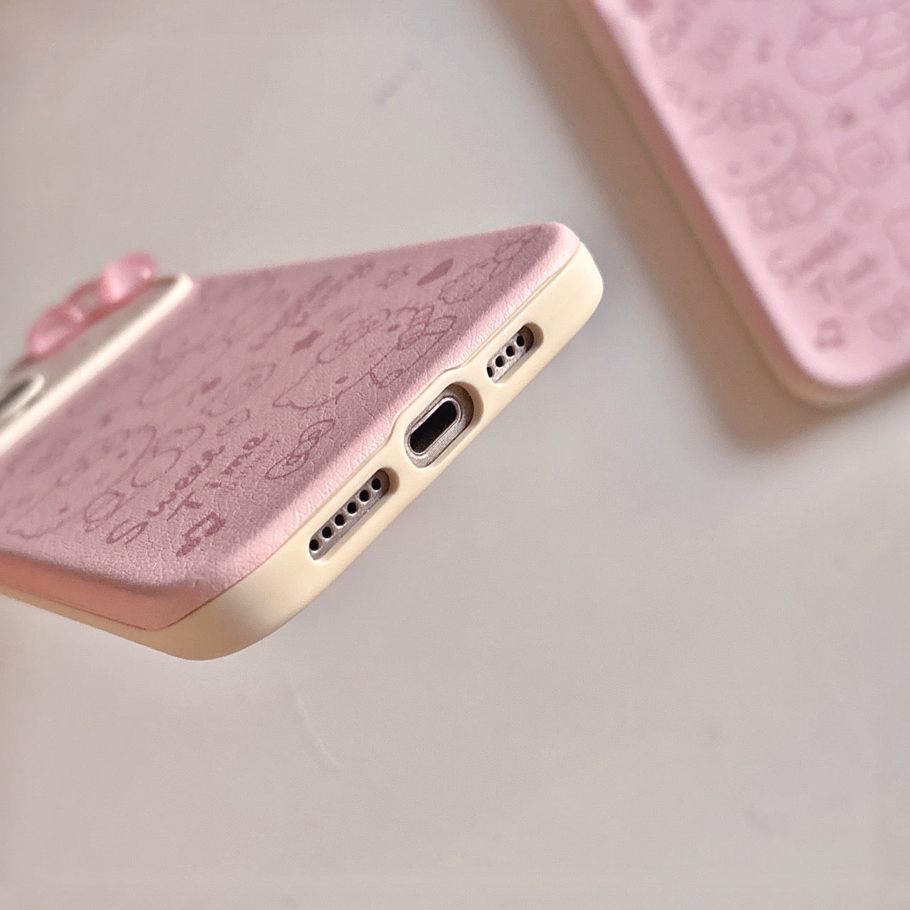 Foundation Music Symbols Apple Hello Kitty Large Window Leather Phone Case