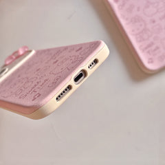 Foundation Music Symbols Apple Hello Kitty Large Window Leather Phone Case