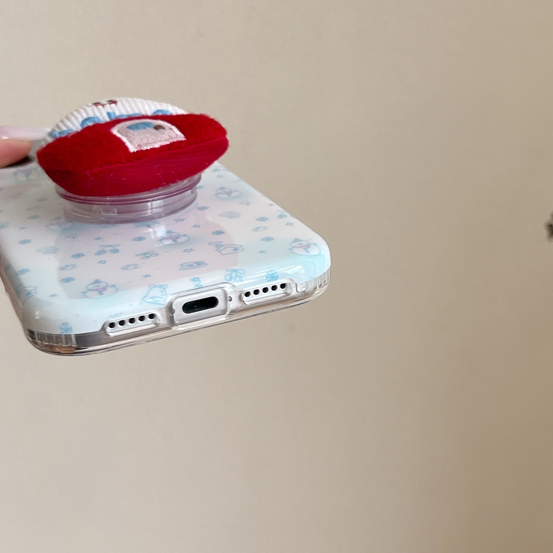 Blue-tinted winter snowman house phone case