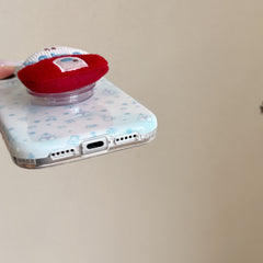 Blue-tinted winter snowman house phone case